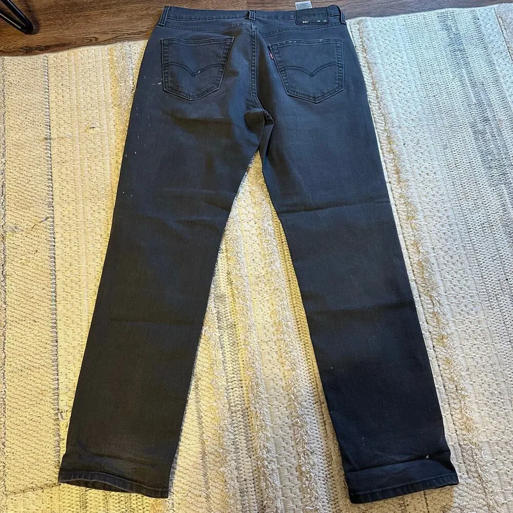LEVI'S Men's 541 Athletic Taper Fit Jeans Size 34X34 In Black